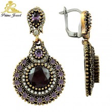 Gümüş Otantik Taşlı Küpe